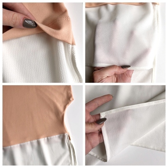 Zara Mixed Fabric Colorblock Top - Picture 7 of 8